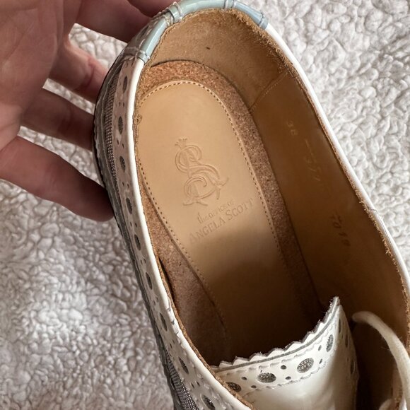 The Office of Angela Scott Mr. Doubt Wingtip Oxford Shoes EUC - Picture 4 of 10